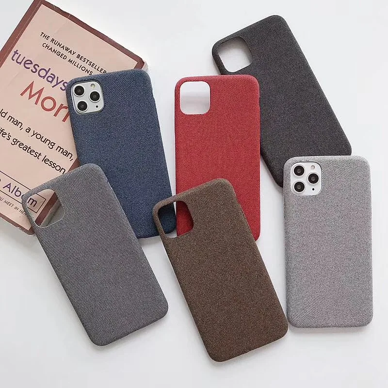 

amazon hot fabric cloth cell phone case for iphone x, Black;gray;dark gray;brown