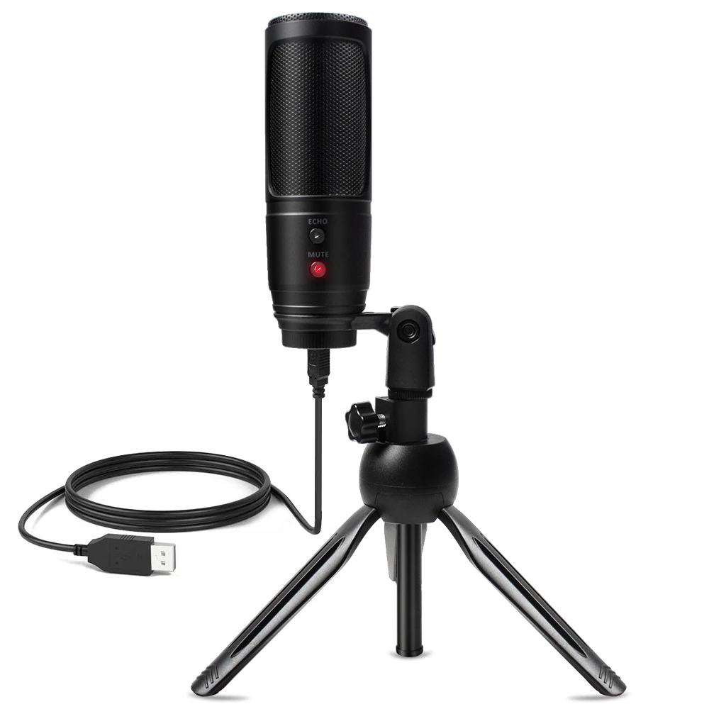 

2021 Usb Computer Condenser Microphone Profissional Gaming Microfono Tripod For Youtube Streaming Popcast Recording