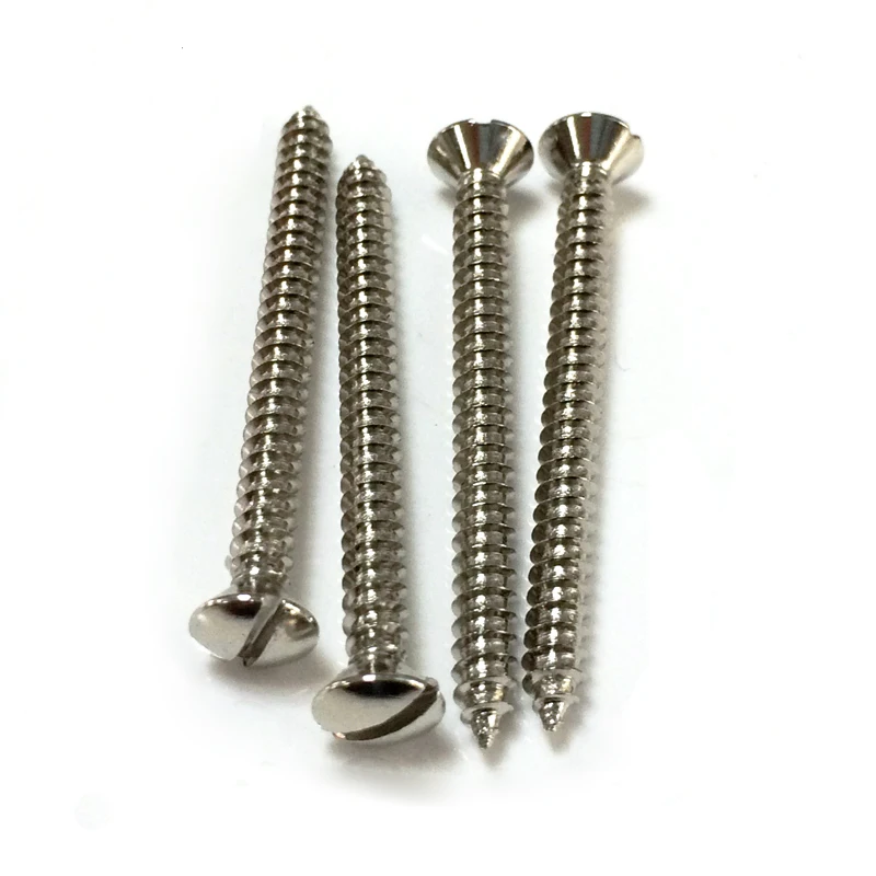 high quality din m6 flat slot head self tapping screw
