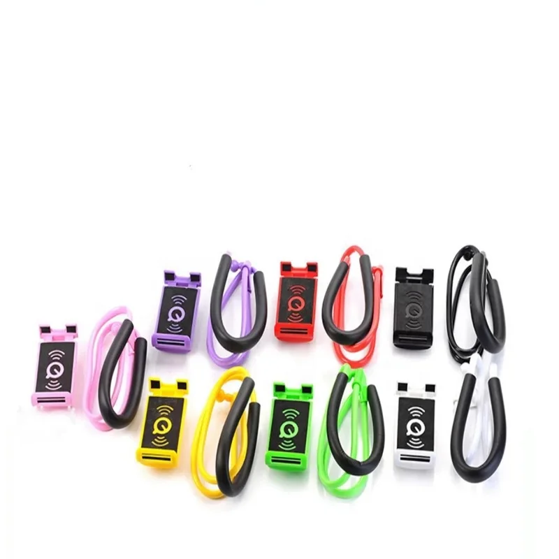 

Lazy 360 Degree Rotation Hanging Neck Phone Stands Bracket Selfie Mobile phone holder, Lots of color for your selection