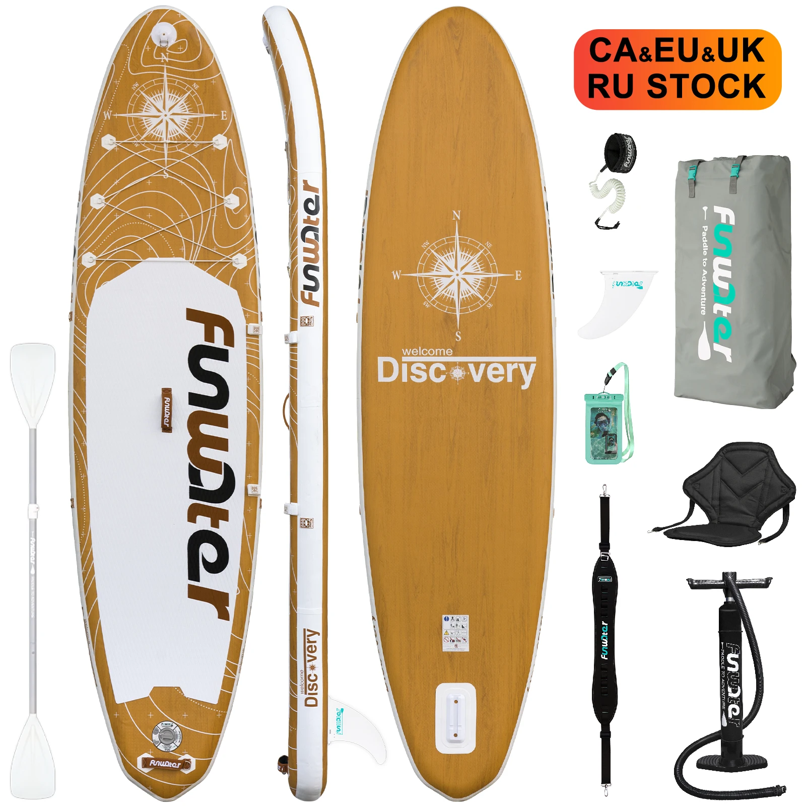 

FUNWATER Dropshipping OEM wood paddle bords Wooden sup board custom Paddle Board Supboard isup pvc sup inflatable sup offer