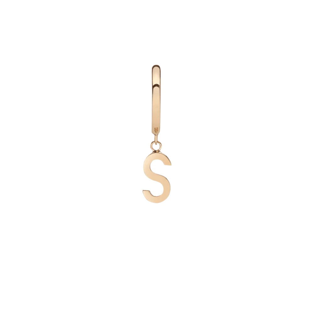 

Wholesale Custom Inital Alphabet A-Z Mini Letter Charm Pendant Huggie Earring with Letter For Woman Girl, Gold,silver,rose gold