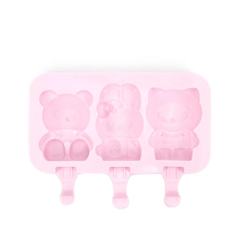 Cartoon Shape BPA Free Food Grade Silicone Popsicle Mold Easy Release Silicone Chocolate Mold Silicone Ice Cream Mold for Kids