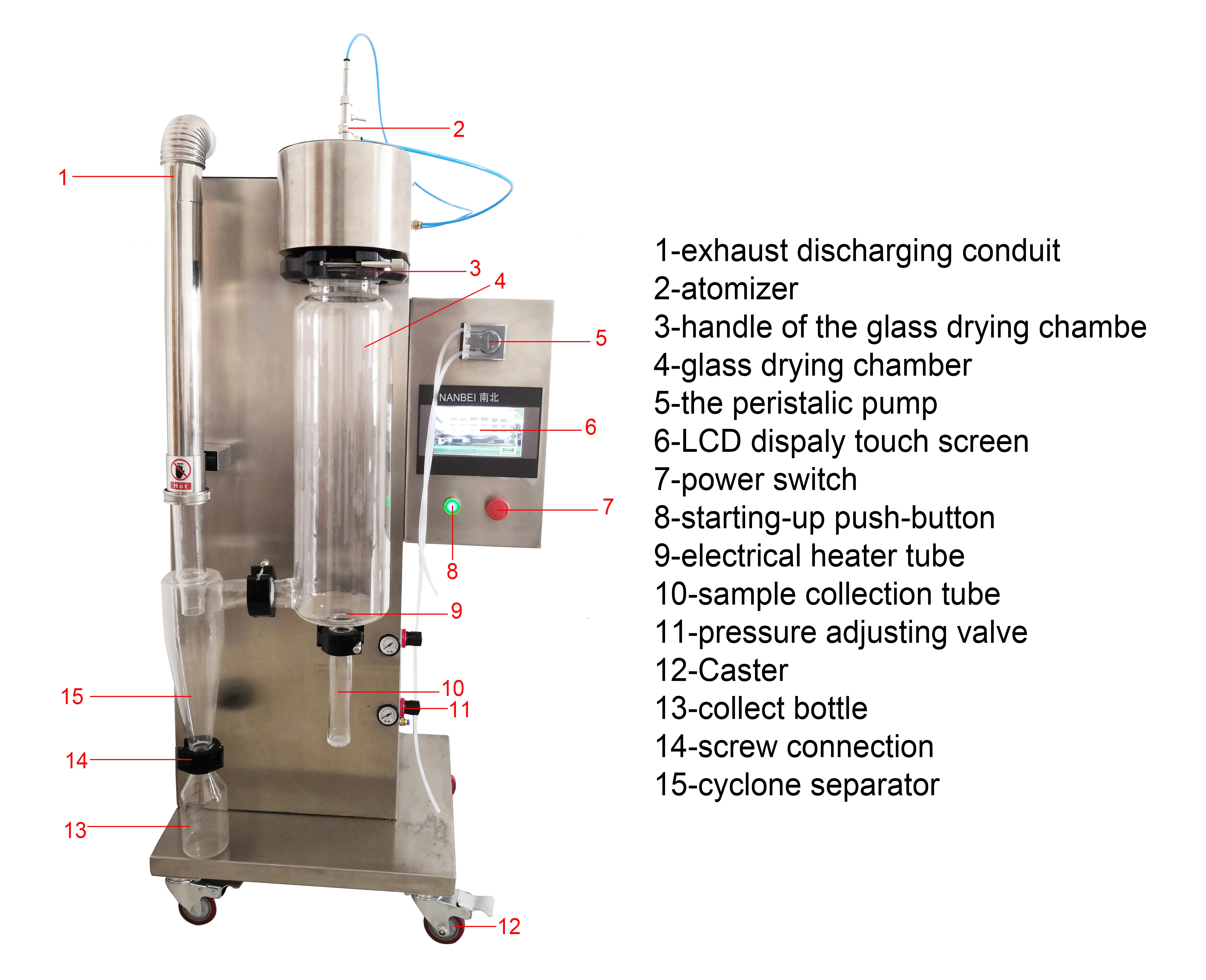 2L/H mini milk powder lab spray dryer