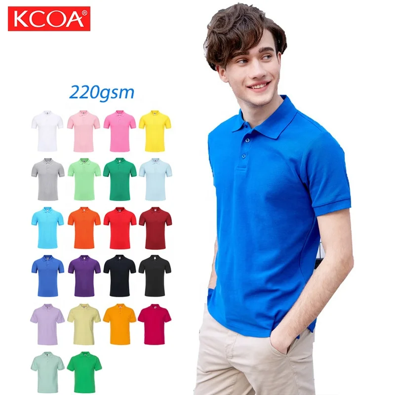 

Low MOQ Short Sleeves 220GSM 100 Cotton Golf Polo Shirt For Men