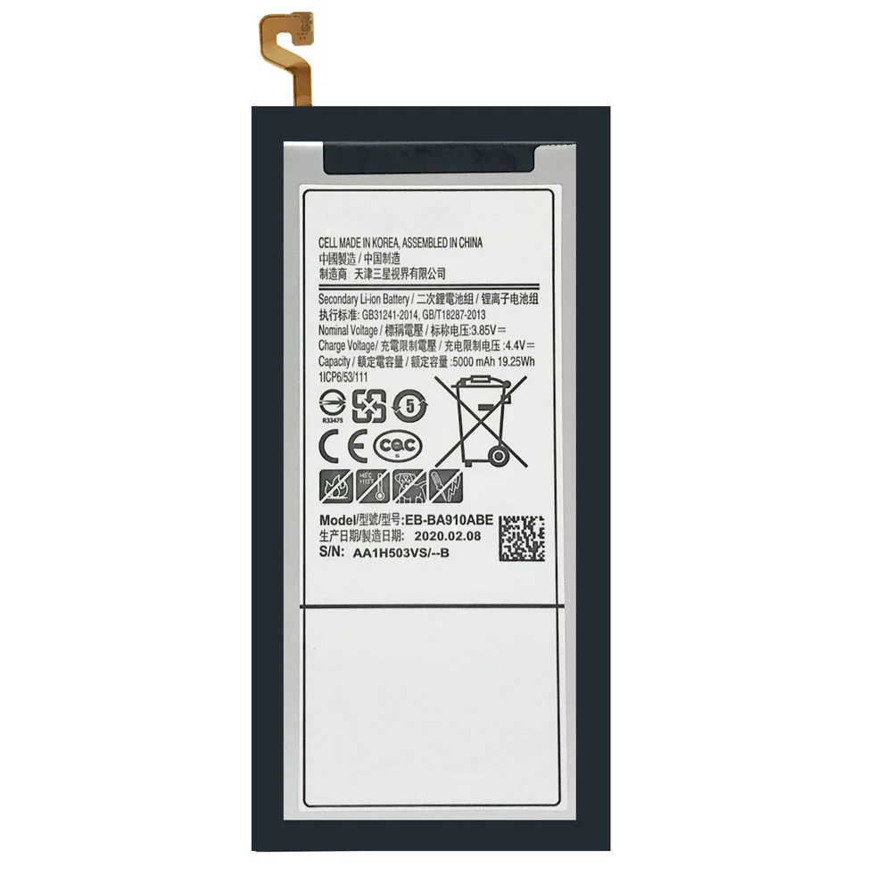 

Battery EB-BA910ABE 5000mAh For Samsung Galaxy A9 Pro (2016) A9+ SM-A9000 A9100 A910F Batteries with Tools, White