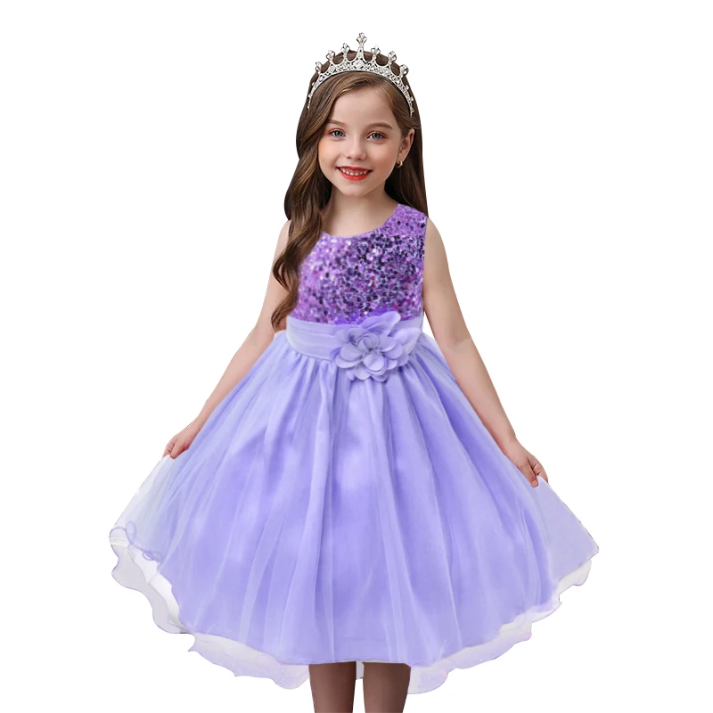 

Summer Toddler little girl fancy dress Sequined kid party Princess Dress tulled dresses for one years baby girl, Pink sky blue black red green purple champagne color gray