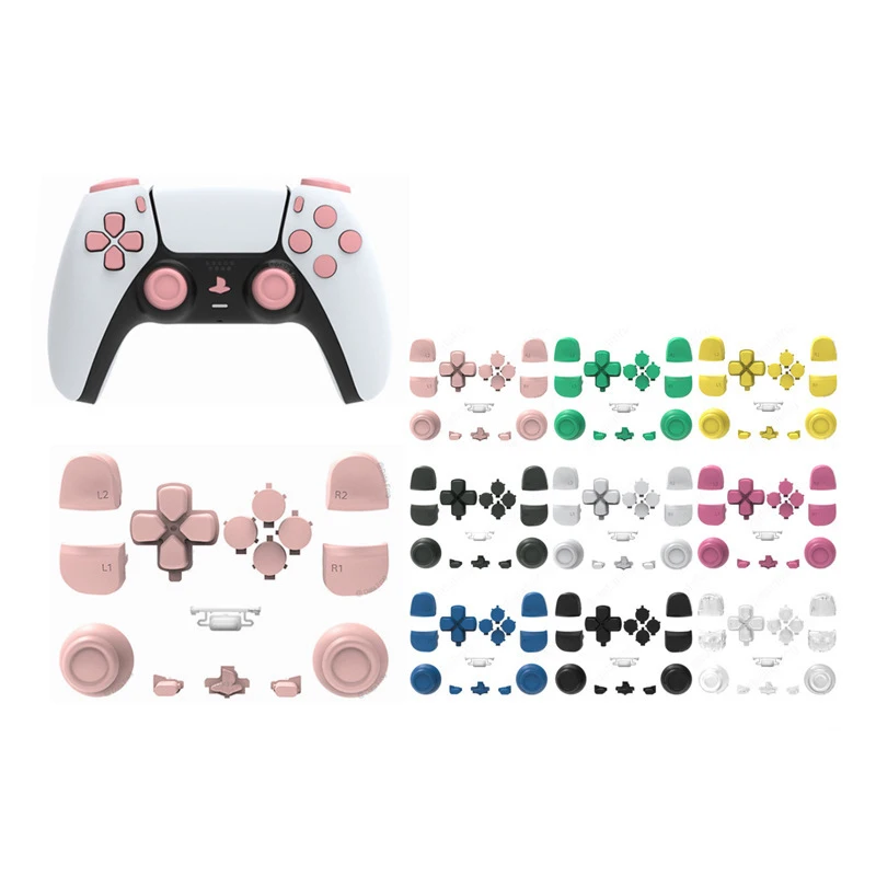 Colorful Replacement Button Trigger Dpad ABXY R1L1 R2L2 Buttons For PS5 Thumbsitck Repair Kit Button