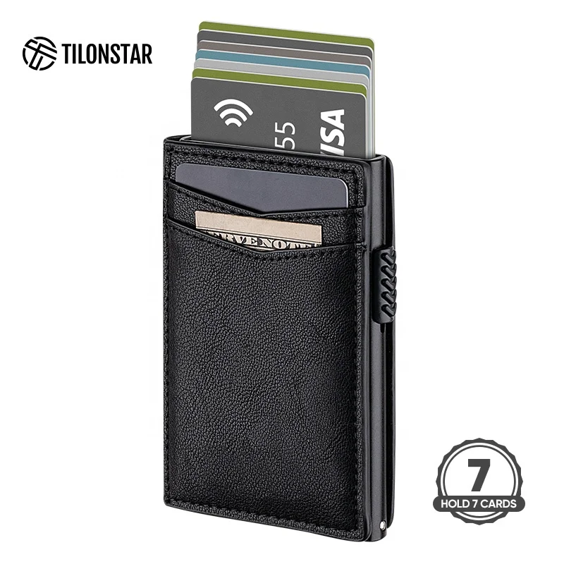 

Anti-Theft Business Card Holder Wallet Credit Card Holder Aluminum Pop Up Mens Wallet