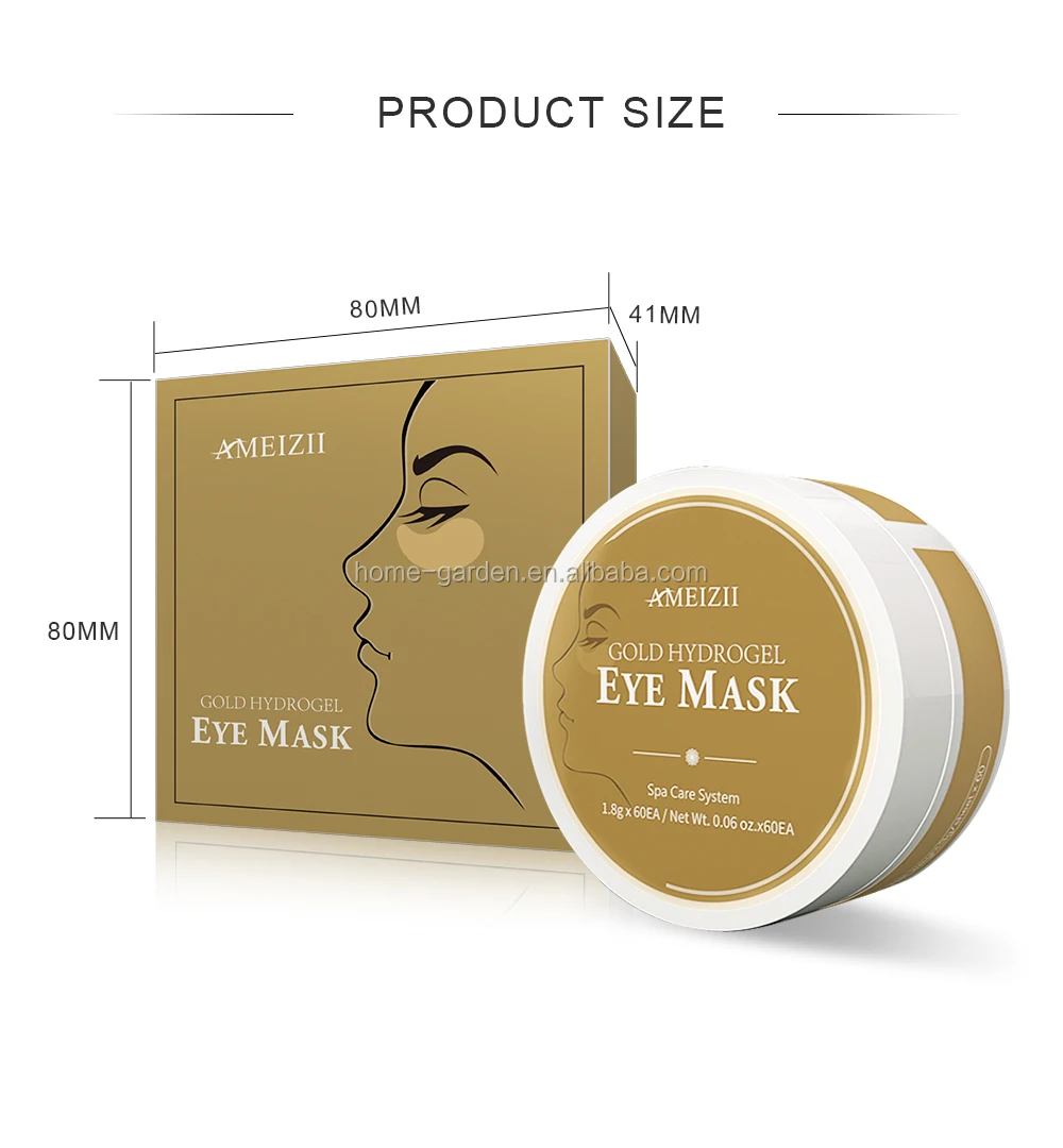 Custom Logo Gold Hydrogel Eye Mask Collagen Sleeping Eyemask Parches