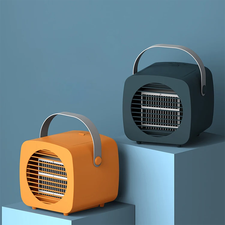

Adjust Custom Orange/green Misting Portable Air Conditioning Fan Usb Rechargeable, Green;orange