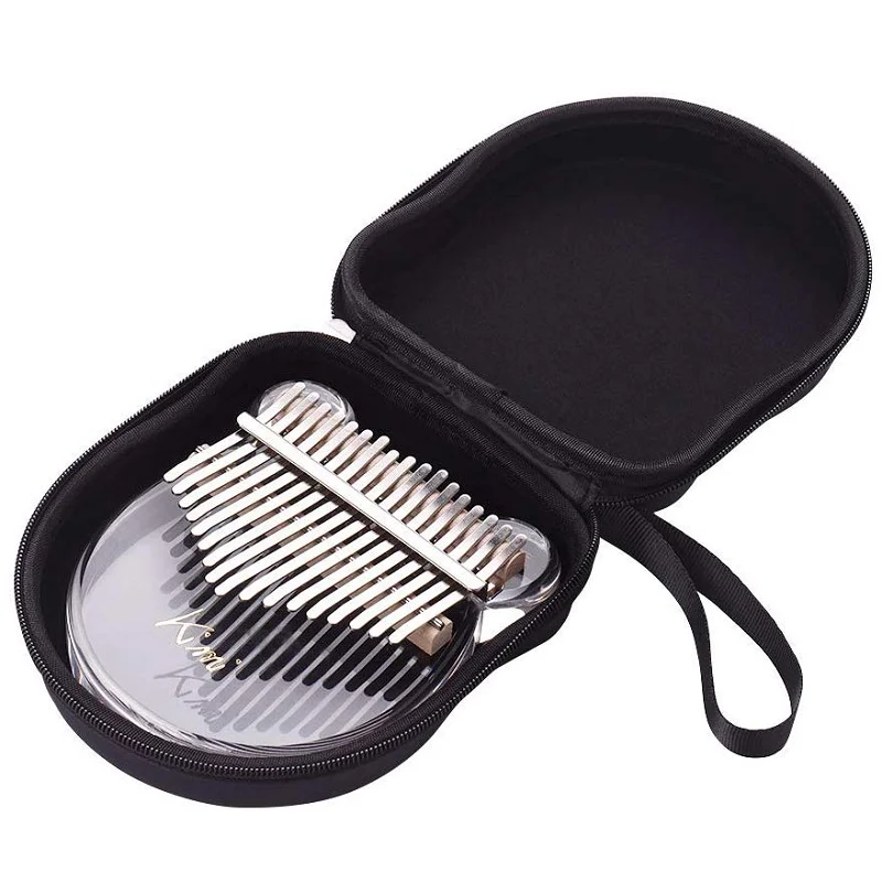 
VONVIK Transparent Acrylic 17-Key Kalimba Thumb Piano With Carry Bag Musical Note Stickers 