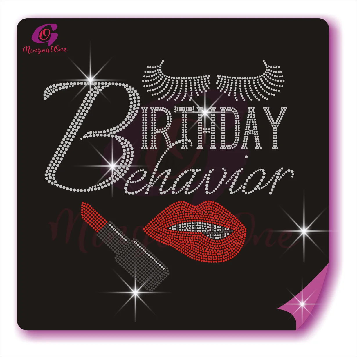 

Custom Shinny Hotfix Rhinestone Transfer Bling Iron on Transfer Designs, Select from color chart