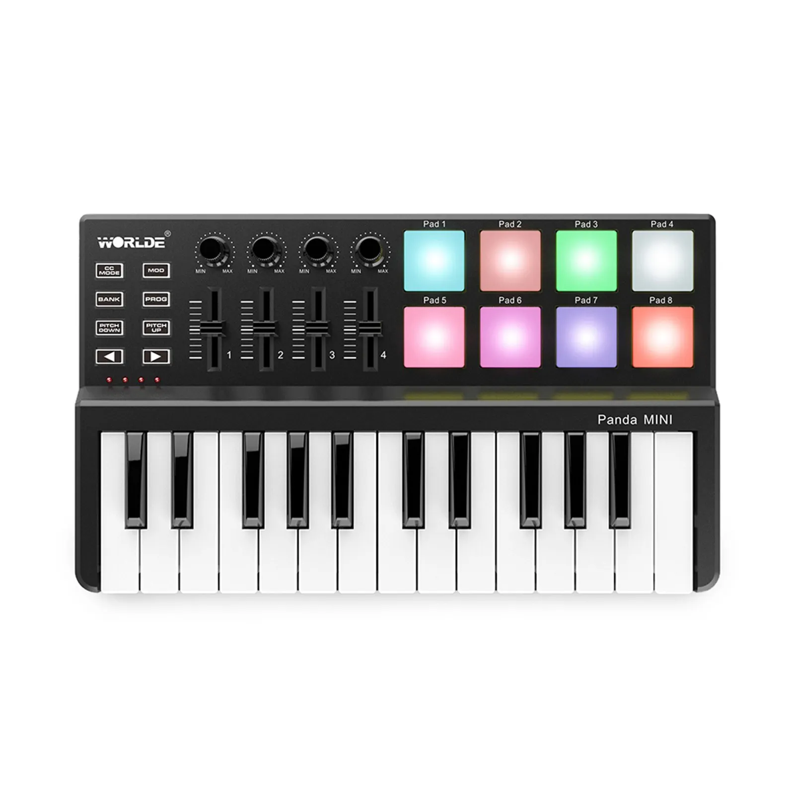 

WORLDE Panda MINI 25-Key Ultra-Portable USB MIDI Keyboard Controller