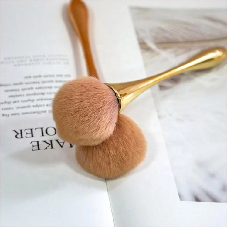 

Single Piece Loose Powder Brush Fluffy Hair Slim Waist Long Handle Makeup, Pics