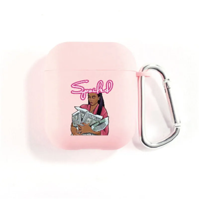 

For Air Pod All Series Fashion TPU Earphone Case Black Girl Pattern, For Case Airpods Cute Cute, Various