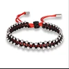 wholesale mixed color wax nylon rope waxed cord bracelet jewelry punk Boho crown bead tennis hand braid waxed cord bracelet