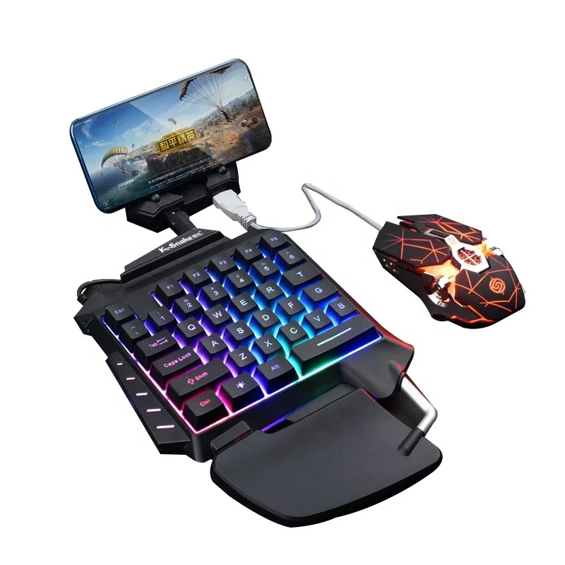 

One Hand Operating Converter Keyboard and Mouse Gaming Keyboard Gamers