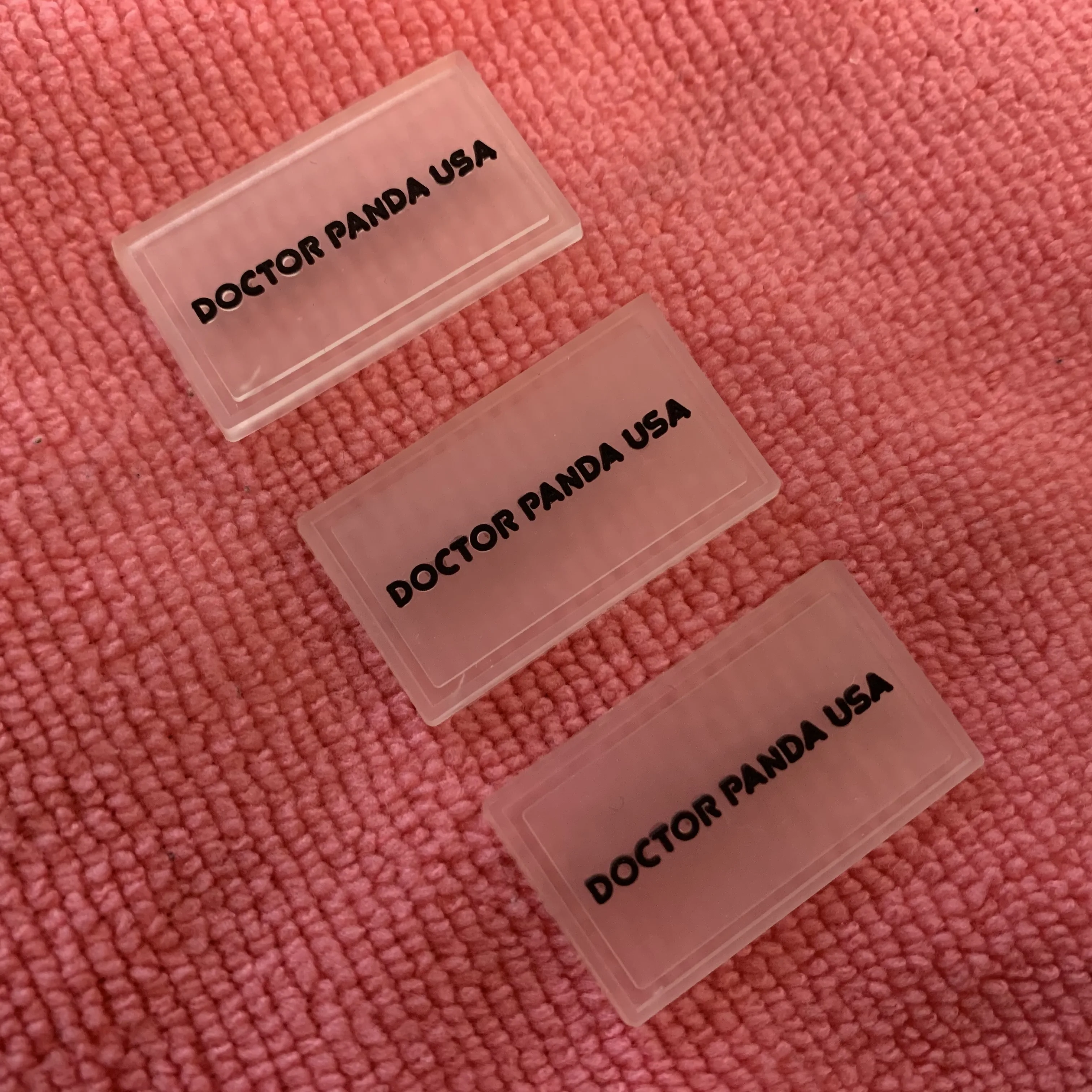 Newest Soft clear PVC Rubber Labelbrand Name Rubber Label for Uniform