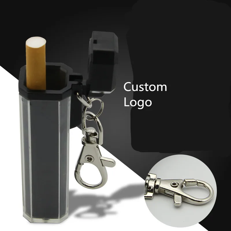 

Creative Rectangle Mini Ashtray With Lid Cover Keychain Outdoor Ashtray Custom Logo, Picture