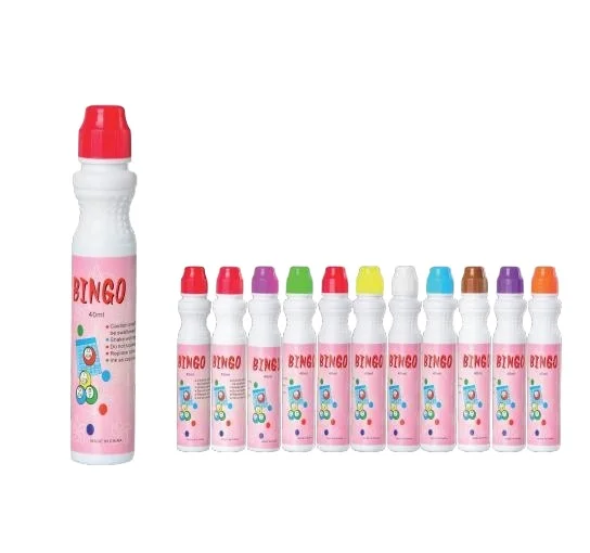 

2021 TOP sale 15 mm 1.5 oz Lovely Shaped assorted colors washable bingo marker for bingo game