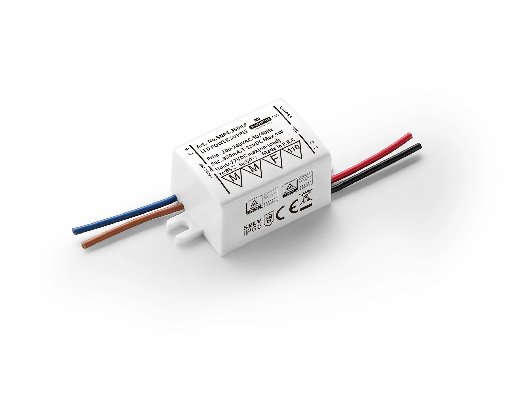 SNP4-ILP (RTS) good quality Input voltage 90-264VAC 4W 350/500/700mA  IP66 Waterproof  Constant current LED light Driver
