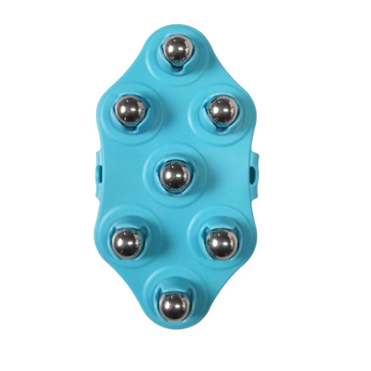 

7 magnetic bead full body care body pain relief massage roller glove, Pink/blue/green