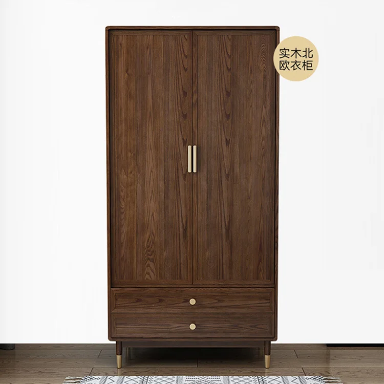 product-BoomDear Wood-Walnut color new model small space decorative wardrobe closet latest wardrobe -1