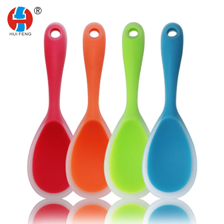 

silicone rice spoon New type durable wear-resistant harmless Food safe Silicone Mashed Potato scoop Rice Paddle scoops, Red/green/orange/blue