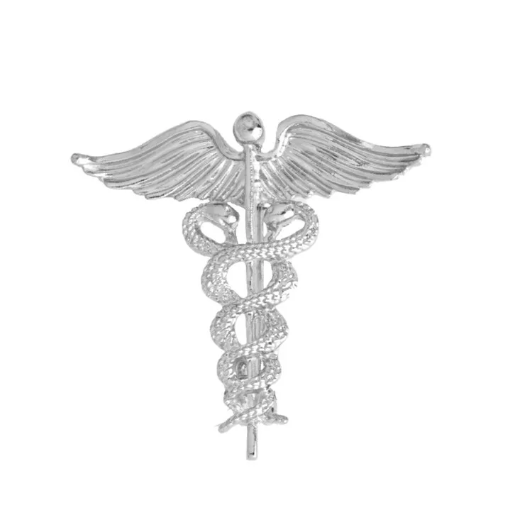 

Medical Symbol Caduceus Nursing Metal Badge Brooches Lapel Pin for Registered Nurse Doctor Rod of Asclepius Emergency Brooch, Ancient gold, ancient silver, gold, silver