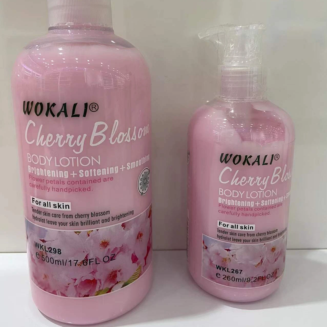 

BEST Body Lotion Wokali 100% Pure Natural Fruits Extract 500ML CHERRY BLOSSOM Body Lotion of SMOOTHING & MOISTURIZING Function