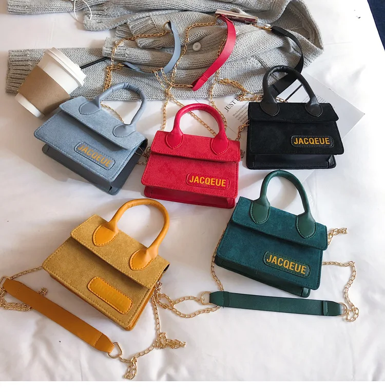 

2021 new frosted lipstick bag yellow bag mini shoulder bag small handbag, Customizable