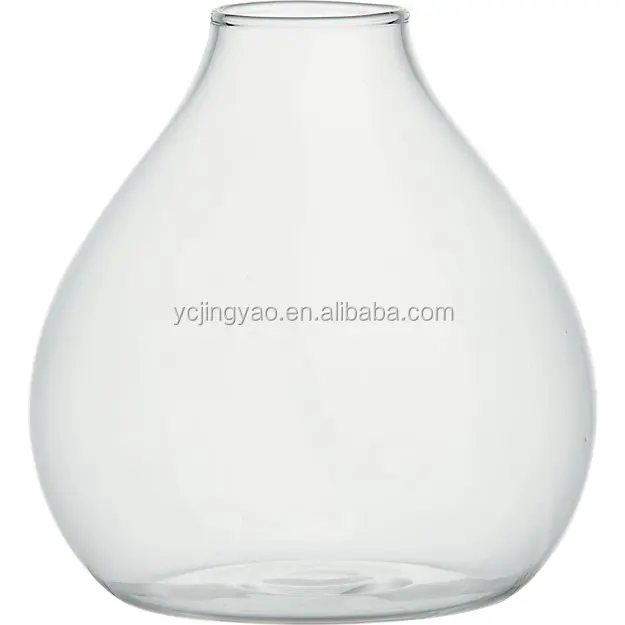 

Handblown Clear Borosilicate Flower Glass Bud Vase, Customized