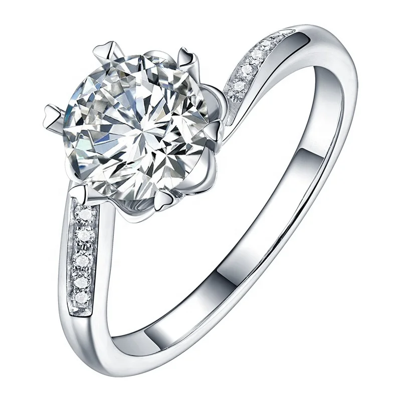 

Fashion Crystal Engagement Ring for Women White Cubic Zircon Silver Color Double Ring Wedding Trend Female Jewelry, Picture shows