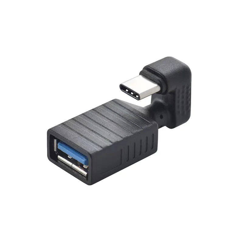 

180 degree U Shape USB Type C male to USB 3.0 A female OTG data transfer and power charge adapter