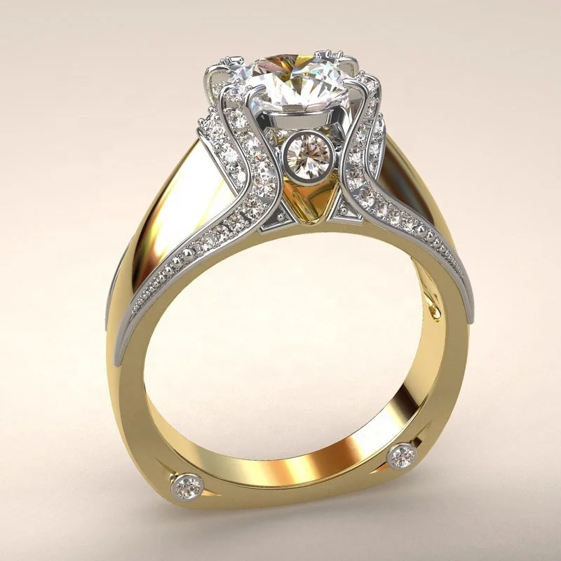 

Xiechen 14k gold rings couple wedding handmade jewelry for women engagement ring diamond