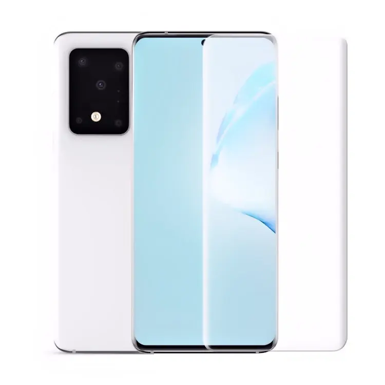 

UV Glue Curved Edge Tempered Glass Screen Protector For Samsung Galaxy S20 Ultra/S20 Plus/S20, Transparent