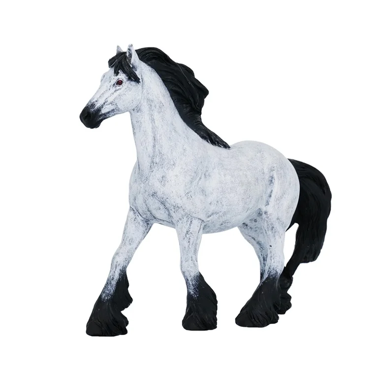 

Household Resin Table Top Gypsy Vanner Horse Grey Horse Decoration Art Sculpture Craft