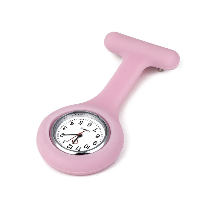 
Multi colors stock soft silicone nurse watch for hospital,Nurse pin watch with durable movement,Breast watch for nurse 