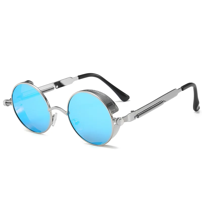 

Classic Gothic Steampunk Men Women Sunglasses 2020 Vintage Brand Round Sun Glasses UV400