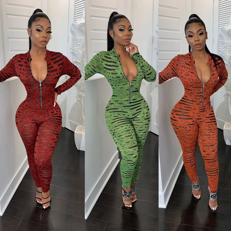 

Women Sexy Jumpsuit Printed Long Siamese Trousers Women Night Club Bodycon Rompers