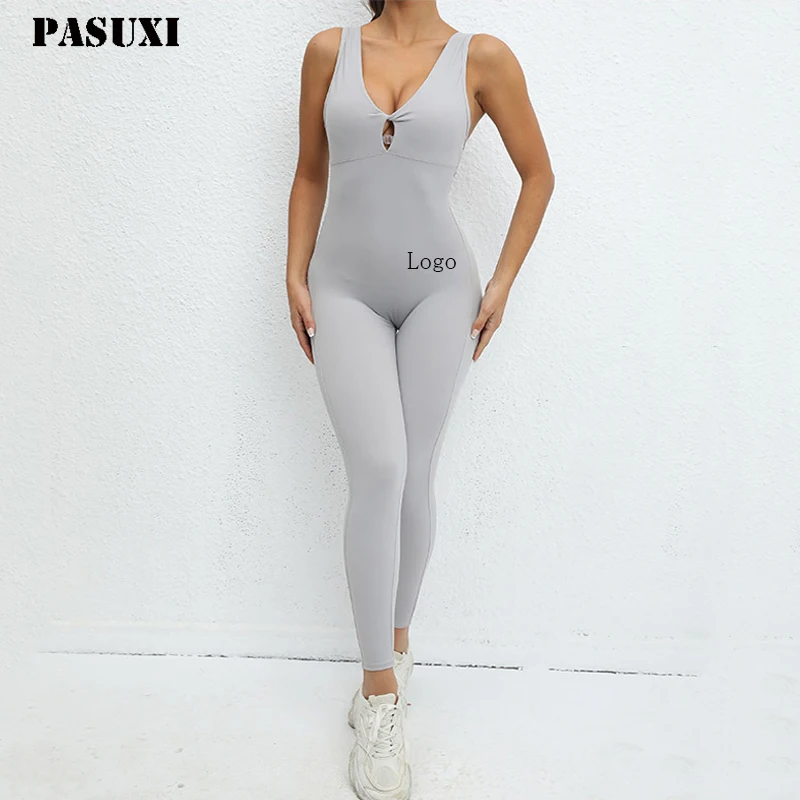 Backless Workout Romper Bodysuit