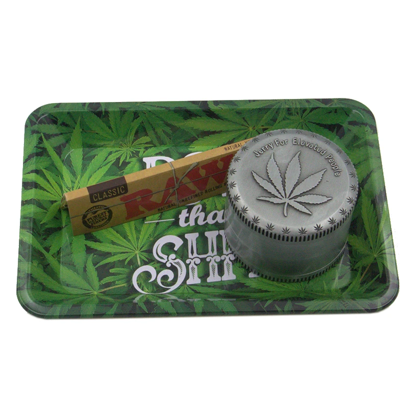 29*19cm Raw Tinplate Smoking Tin Metal Herb Weed Rolling Tray - Buy ...