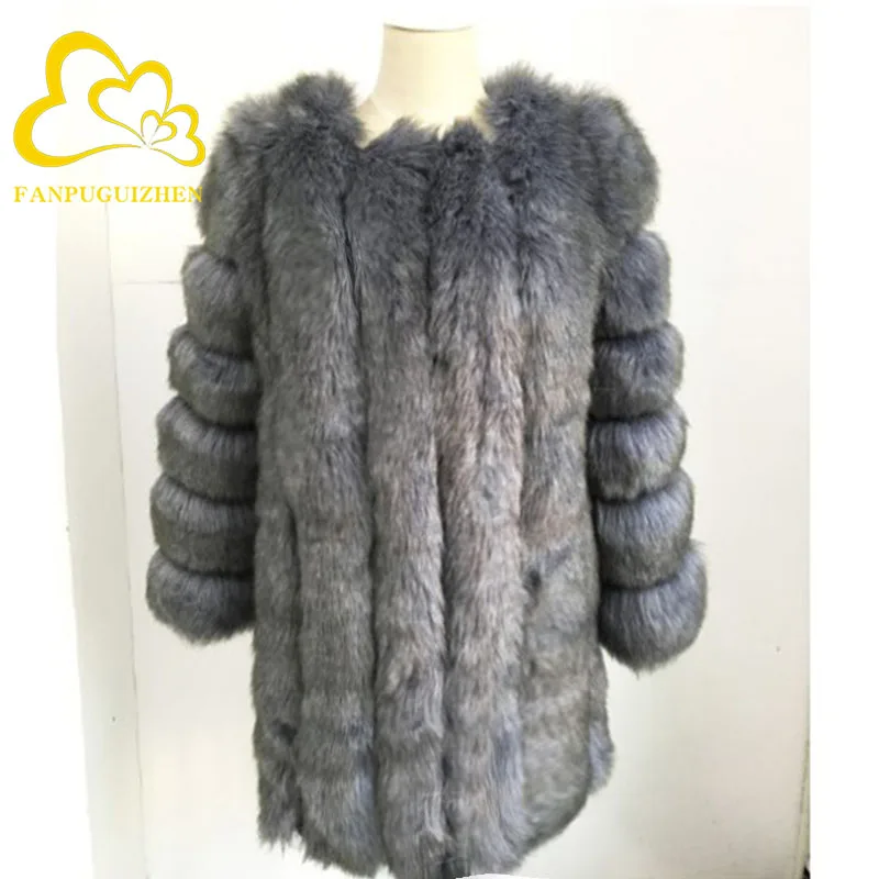 

Women's Parkas Coats fur overcoat Lady's Trendy Short Cropped Faux Fur Jacket Women Fox Fur Coat Women's Woven Coats, Picture