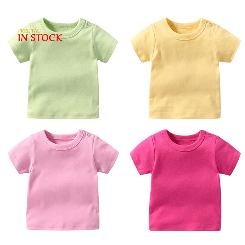

Free Sample baby t-shirts baby girl clothes summer baby boys' shirts with high quality, Customized color