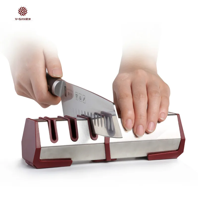 

V-SAN Professional Kitchen Knife Sharpener Diamond and Carbide Knife Tools Sharpening TV1701