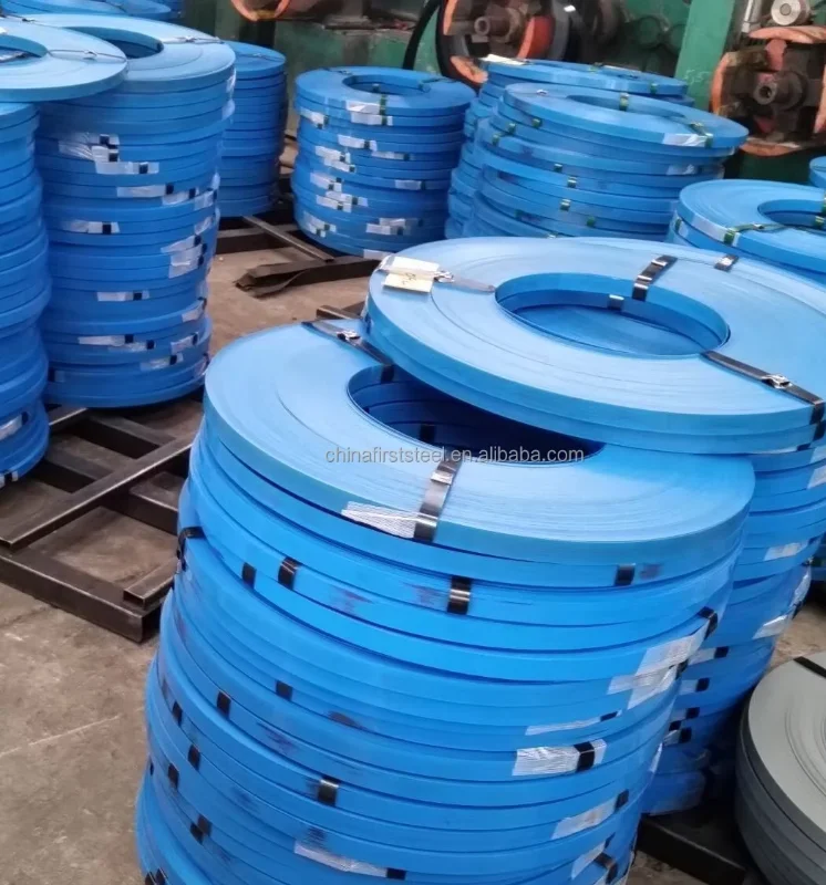 Daily Output 200 Ton Black Painted Cold Rolled Steel Strapping Coil 19mm 32mm for Industrial Hardware Export