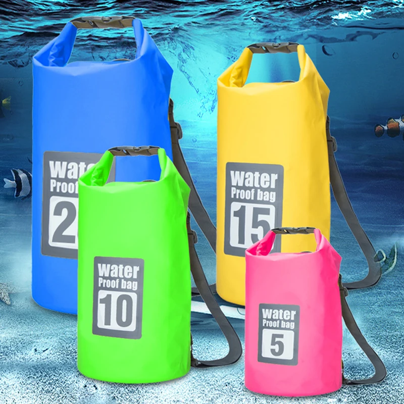 

Outdoor Hiking Rafting Boating Hiking Camping Roll Top Dry Compression Sack Keeps Gear Dry Waterproof Backpack Dry Bag, Multi-colors