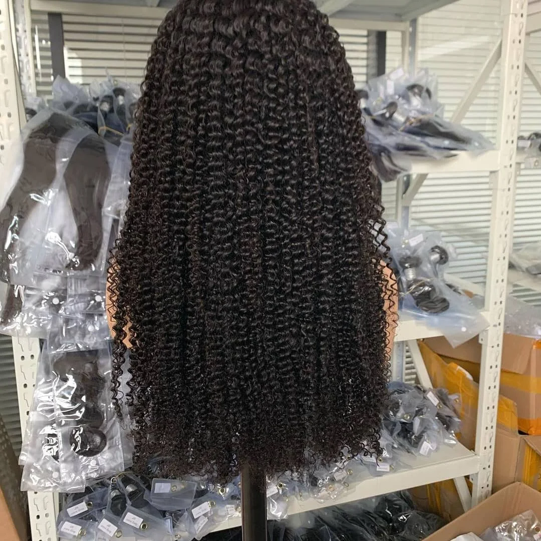 

Indian Virgin Afro Kinky Curly Hd Full Lace Frontal Wig Brazilian Human Hair Transparent Lace Frontal kinky curly lace wig