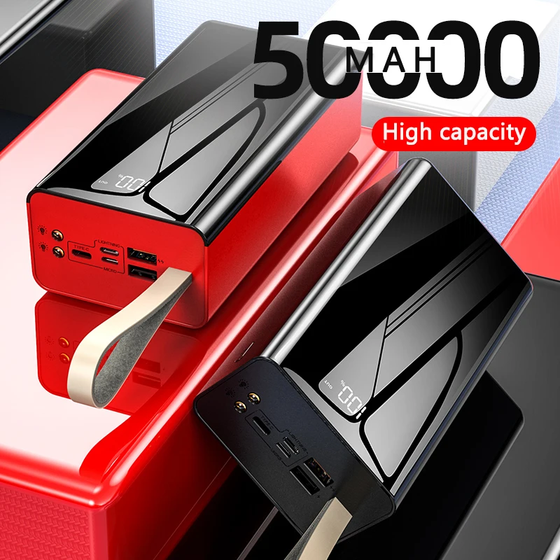 

Factory direct high quality power banks 30000mah 40000mah 50000mah powerbank High capacity, Black white